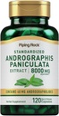 Piping Rock Andrographis Paniculata Extract  8000 mg peru 120 Capsules  Suplemento herbario estandarizado