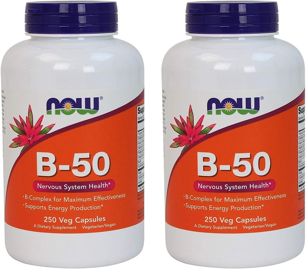 Ahora Alimentos, B-50, 250 Veg Capsules (paquete de 2)