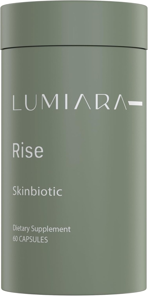 Lumiara Rise Skinbiotic - Beauty Boosting, Gut Healthy Skin Supplement for Women of All Ages " Skin Types - Chemical Free, Cruelty Free, Plant Based Collagen Booster - Made in The USA - 60 cápsulas
