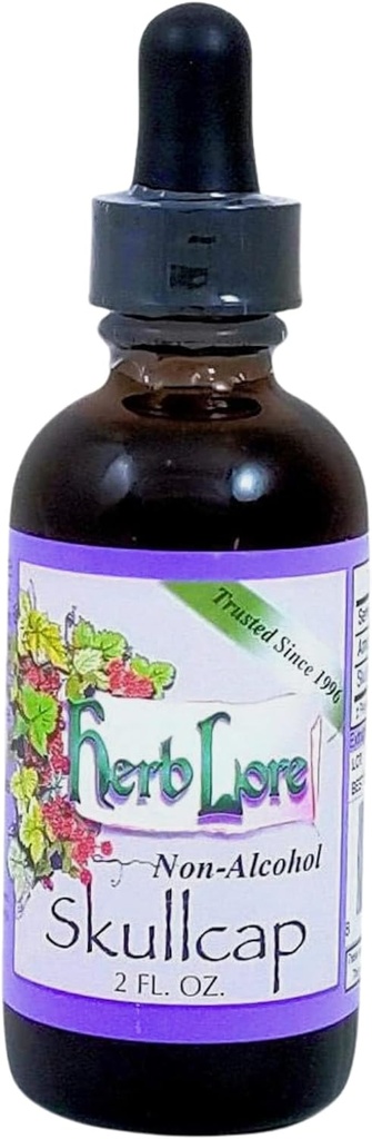 Herb Lore Skullcap Tincture - Liquid Natural Herbal Sleep Aid for Adults &amp; Kids (2 fl oz)