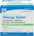 Quality Choice 24 horas Medicina de la alergia, Alivio de la No-Drowsy para las alergias al aire libre, Loratadine 10mg Antihistamine, para el alivio de la estornudez, Runny Nose, Itchy &amp; Watery Eyes, 100 Con