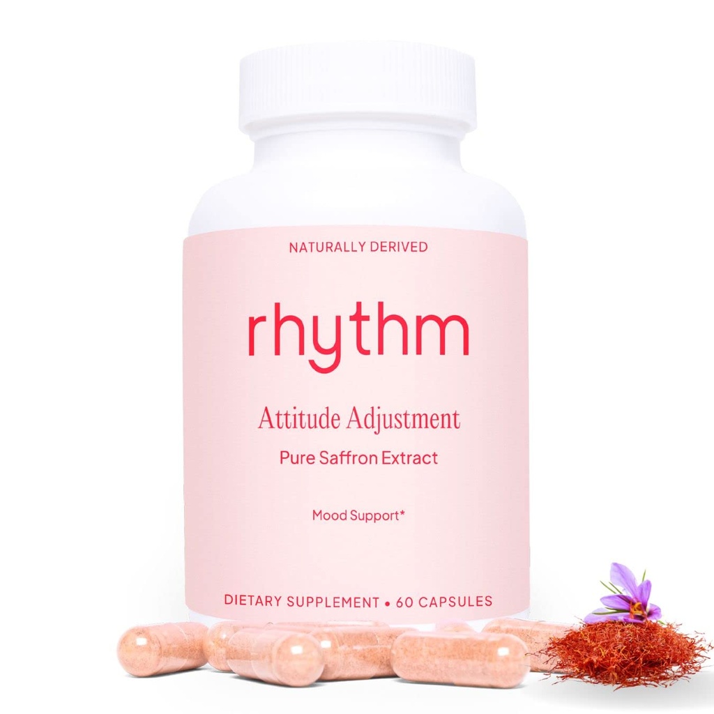 Ajustación de Actitud del Extracto de Saffron puro Silencio de la Attitud de las Mujeres diariamente PMS Apoyo Suplemento Silencio 60 cápsulas