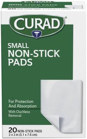 Curad Non-Stick Pads, 2 X 3 Inch(5.1 x 7.6 cm), 20 Cuenta
