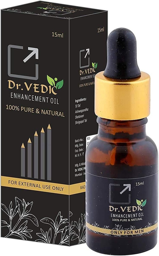 METROL Dr. Vedic Enhancement Oil mejora el crecimiento del aumento de tamaño para Hombre 100% puro &amp; Natural (Pack of 1)