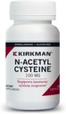 Kirkman N-Acetyl Cysteine100 mg - Hypoallergenic TENED NAC ANTERIVISIÓN 100 Vegetarian Capsules ← Gluten y Casein Gratis TENEDIDO Antioxidante ANTERI soporta Immune System Response.