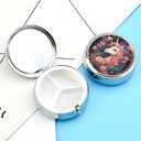 Pill Box Cartoon Caballo con Flores Pill Caso 3 Compartimiento Pill Organizer Pill Pillbox Pillbox Medicine Organizer Pill Container Holder to Hold Vitamins Medication Fish Oil and Supplements