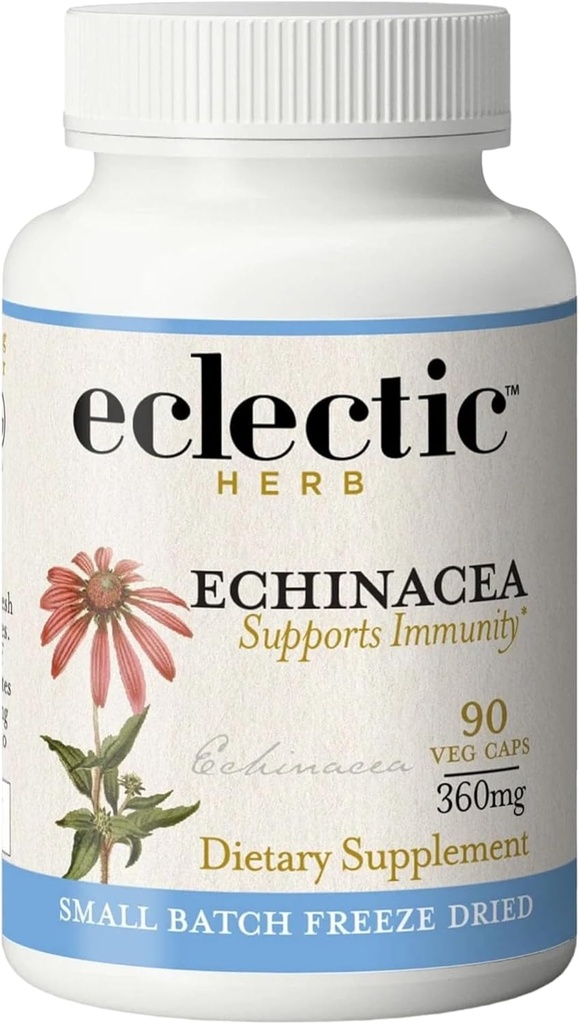 ECLECTIC INSTITUTE Raw Fresh Freeze-Dried Non-GMO Echinacea Angustifolia | 90 CT (325 mg)