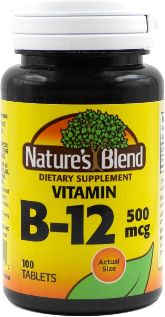 Vitamina Blend de la naturaleza B-12 500 mcg 100 Tablets