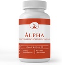 PURE ORIGINAL INGREDIENTES Alpha Glycerylphosphorylcholine (Alpha GPC), (100 cápsulas) Siempre puro, sin aditivos ni artillería, Lab Verified