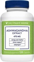La vitamina Shoppe Ashwagandha Extracto 470MG - Suplemento herbal que proporciona energía y vitalidad, ayuda a la gestión de estrés (120 cápsulas)