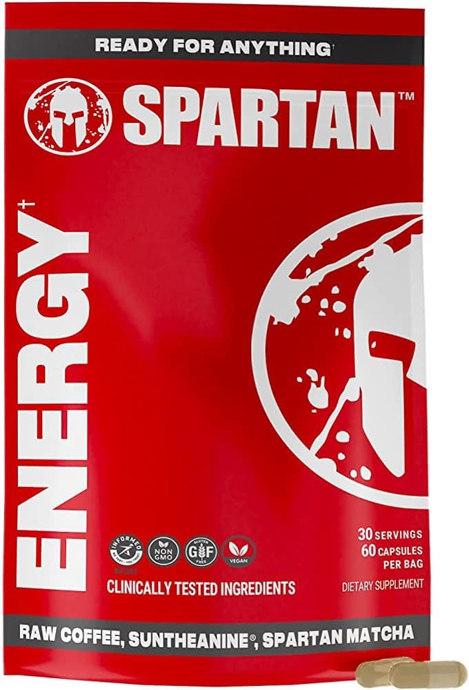 Spartan, Capsules de Energía, Energía Larga La Manera Madre Naturaleza Intendida, Licuada Propietaria de Caffeine Natural, Suntheanine y Matcha Orgánica, 60 Cuenta