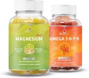 BeLive Magnesium GLycinate &amp; Omega 3-6-7-9 Bundle for Relaxation, Sleep, Brain, Heart &amp; Inmune System Support