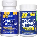NATURAL STACKS Smart Caffeine + Focus Bites Bundle - Caffeine &amp; Paraxanthine Supplements - Supports Energy & Focus* - Sin Jitters o Crash - 90 piezas