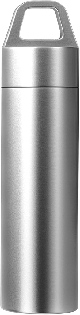 Caja pequeña de pill, Contenedor de mantillas metálicas portátiles Keychain Caja impermeable de pill Bottle Mini Organizador de pill de acero inoxidable