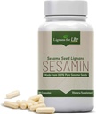 Lignans for Life Sesame Extract - 540 mg con 81 mg Sesamin y 27 mg Sesamolina, Salud del hígado y Apoyo Inmunitario Suplemento de Equilibrio hormonal y Bienestar general en hombres y mujeres, 90 cápsulas