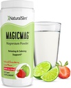 NaturalSlim Magicmag Pure Magnesium Citrate Powder – Estrés, Estreñimiento, Muscle, Heart Health y Sleep Support ← Natural Strawberry & Lime Flavored Magnesium Supplement - 8oz Drink Mix (Solo)