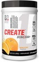 Nutrición indefinida Crear BCAA/EAA+ por Brian Shaw -Recuperación muscular & resistencia, 6.8g BCAA/EAA Matrix -Full Spectrum BCAA + Aminoácidos esenciales Suplemento – 30 Servimientos (127 oz, Orange Citrus)