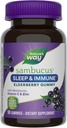 Camino de la Naturaleza Sambucus Sleep + Immune* Elderberry Gummies, Sleep and Immune Support*, Con Melatonina, Vitamina C, L-Theanine, Zinc, 50 Gummies (Packaging May Vary)