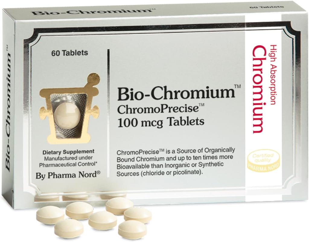 Bio-Chromium 100mcg ← 10x Mejor Absorción ← Fórmula patentada para prevenir los amores tóxicos ChromoPrecise Organic Chromium Supplement ← Manufactured to Pharmaceutical Standards (60)