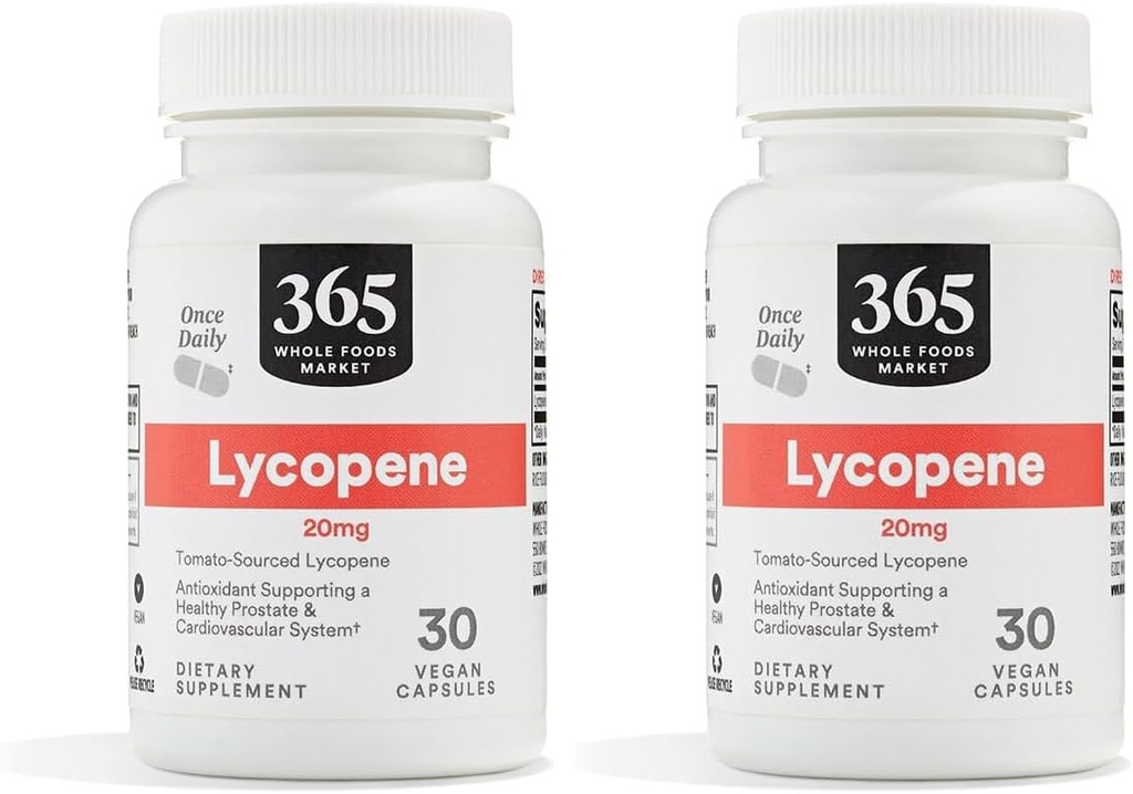 Whole Foods Market 365, Lycopene 20 mg, 30 Count (Pack of 2)