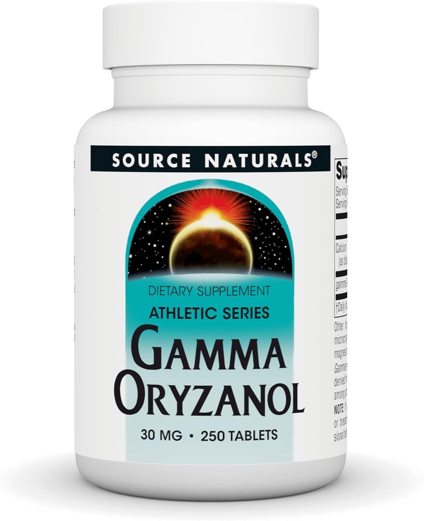 Fuente Naturales Gamma Oryzanol, Athletic Series Suplemento dietético, 30 MG - 250 Tablets