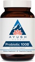 Ayush Herbs Probiótico 100B - Probióticos para Mujeres, Probióticos para Hombres, Prebióticos y Probióticos para Salud Digestiva, Gas Relief, Gut Microbiome Balance - 60 cápsulas vegetarianas (1 Conde)