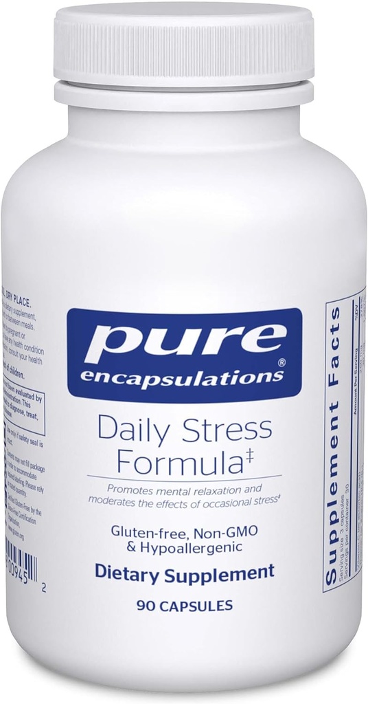 Pure Encapsulations Daily Stress Fórmula tóxica promueve la relajación y los moderados Los efectos de la tensión ocasional* sometida 90 Capsules
