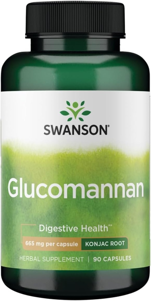 Swanson Glucomannan (Konjac Root) 665 mg 90 cápsulas