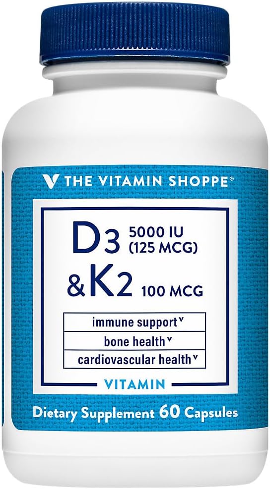 Vitamina D3 " K2 - Apoyo inmunitario " Bone Health - 5.000 UI (60 cápsulas)