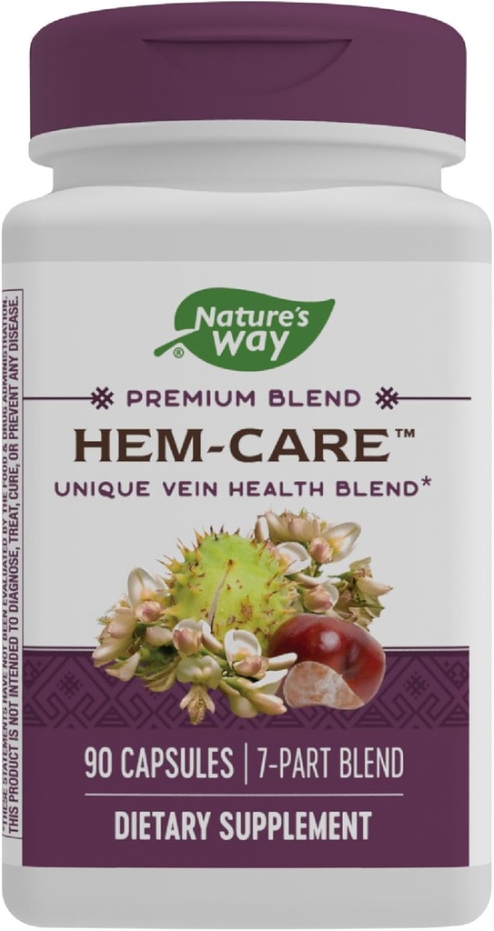 Nature's Way Premium Hem-Care, Unique Vein Health Blend*, 90 Capsules