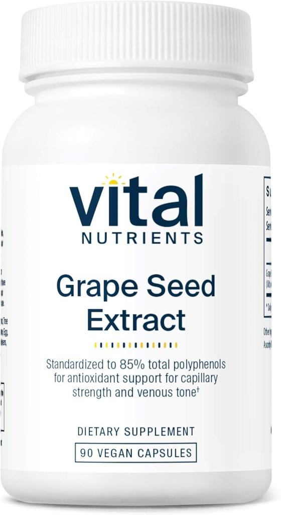 Vital Nutrients Grape Seed Extract 100mg ← Potent Antioxidant and Support for Circulation, Capillary, and Vein Health