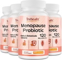 Suplementos de menopausia para mujeres, 120 Billones CFU Probiótico, 13-en-1 Herbs & Botánicos Complejo, para la menopausia hormonal, Flashes calientes, sudaderas nocturnas, mudas, trastornos del sueño, vegano, 240 cápsulas