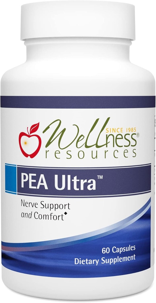 Wellness Resources Pea Ultra with Levagen+ High Absorption Pea Supplement for Minor Pain, Joint Health, Sleep Support, Brain Health & Stress Support - Palmitoylethanolamide 300mg, 60 cápsulas