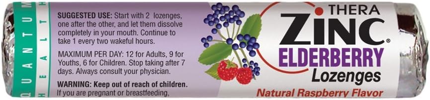 Thera Zinc Elderberry Lozenges, 14 Conde (Pack of 12)
