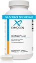 XYMOGEN OptiFiber Lean, Daily Fiber Supplement Pills - 100% Natural Soluble Propolmannan Dietary Fiber - Apoyo Digestión, Satiety & Regularidad - Sirve como prebiótico (120 cápsulas)