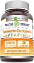 Amazing Formulas Turmeric Curcumin with Bioperine 3000 mg Per Serving | 90 Veggie Capsules Supplement | Non-GMO | Gluten Free | Made in USA