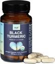 NUF- Turmeric Negra Orgánica 350mg Capsules Veganos Root- US Grown- Gluten Gratis - Soporte Conjunto No GMO- - Respuesta Inflamatoria Saludable - Función adecuada de inmunodeficiencia