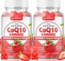 softbear CoQ10 Gummies 400mg Coenzyme Q10 Suplemento para adultos, alta absorción coq10 Plus Omega-3, Magnesio, Vitamina B3 &amp; Zinc para energía celular & Antioxidante, sabor a fresa 120 Conde
