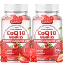 softbear CoQ10 Gummies 400mg Coenzyme Q10 Suplemento para adultos, alta absorción coq10 Plus Omega-3, Magnesio, Vitamina B3 &amp; Zinc para energía celular & Antioxidante, sabor a fresa 120 Conde