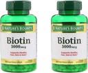 Juego de 2 Bounty® Biotin 5000 mcg de la naturaleza, 150 Softgels