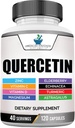 American Standard Supplements Quercetin 1000mg Por Serving with Zinc, Vitamina C, Vitamina D3, Magnesium, Elderberry, Echinacea, Turmeric, Astragalus - Gluten Free, Non-GMO, 120 Capsules, 40 Servings