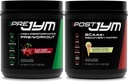 PRE JYM 30 Black Cherry &amp; Post JYM Rainbow Sherbert Post-Workout 30 Servings Muscle Recovery Drink