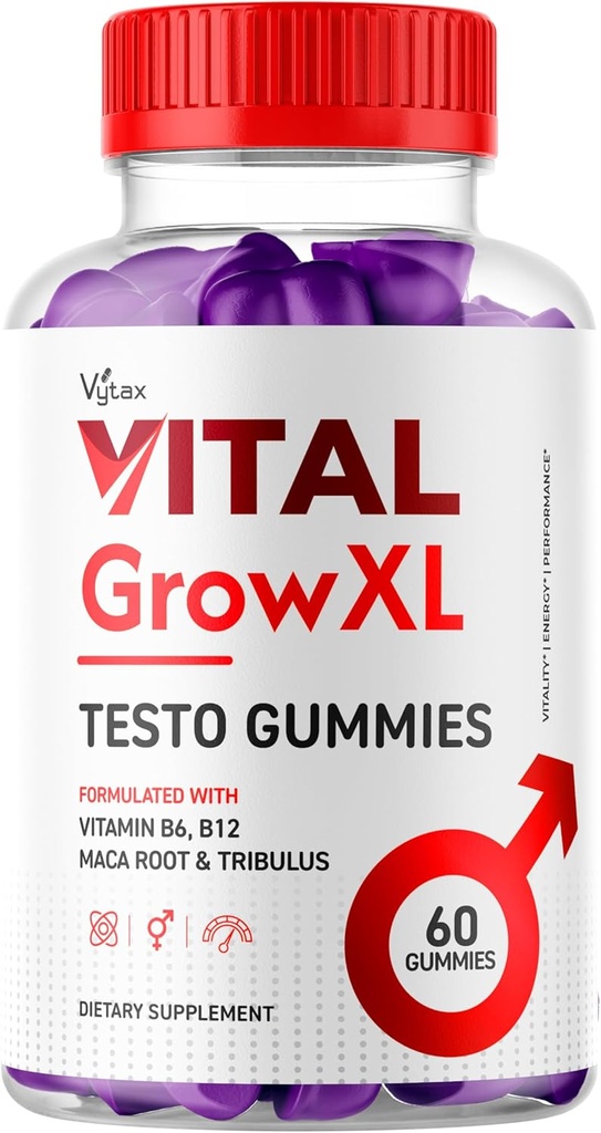 Vital Grow XL Gummies, Vital Grow XL Testo Gummies Maximum Strength Advanced Vitamin Formula, Vital GrowXL Vitale VitalGrowXL Me Gomitas Premium Chewable Vitalgrow Suplemento (60 Gummies)