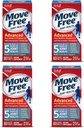 Move Free Advanced Plus MSM and Vitamin D3, 80 tablets - Joint Health Supplement with Glucosamine and Chondroitin (Pack of 4)