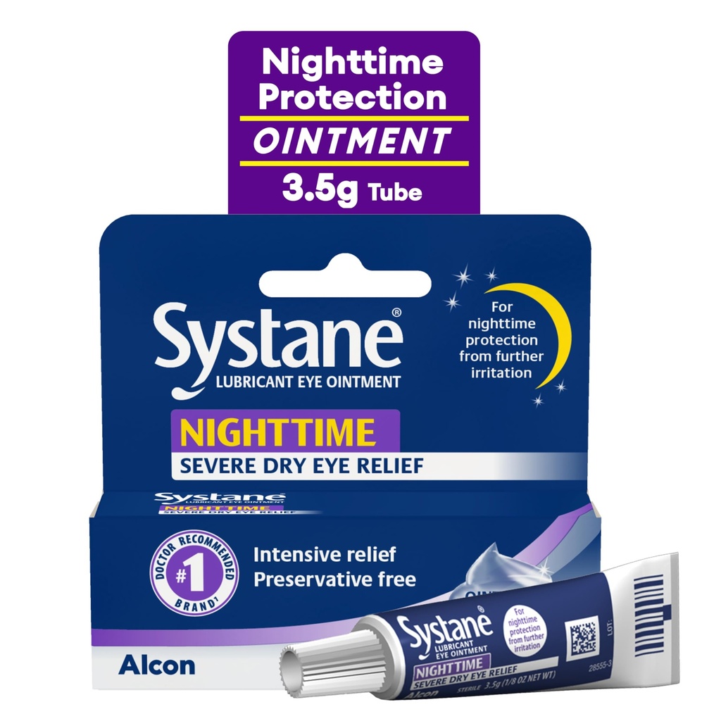 Systane Nighttime Lubricant Eye Ointment 3.5g Tube