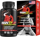 MANTFUP Vitality Enhancer for Men ← Fast-Acting Testosterone Booster &amp; Daily Supplement to Support Male Health & Libido ← Potenciadores de Testosterona ← Made in USA (1 Month Supply, 60 Caplets)