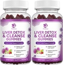 Liver Cleanse Detox &amp; Repair Gummies - Extra Strength 14 in 1 Liver Support Supplement w/Milk Thistle Silymarin,Dandelion, Artichoke Extract " Elderberry - No Sugar, Liver Health Supplement -120 Ct