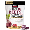 FACTOR FACTOR Total Beets Ultimate Heart Health Chews for Blood Pressure Support, with Beetroot Powder, CoQ10, B Vitamins &amp; Grapeseed Extract for Blood Flow & Energy, Pomegranate Berry, 60 Soft Chews