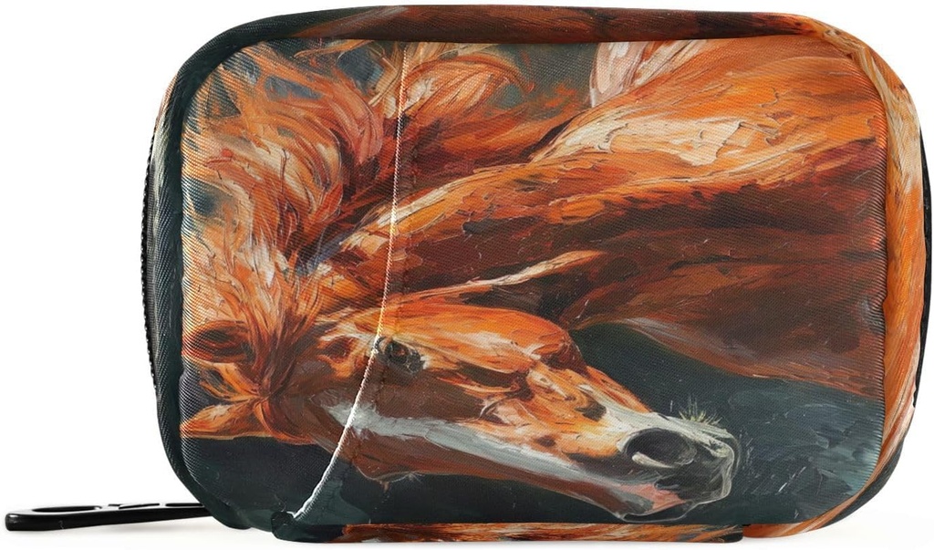 Caballo Organizador Caso Portable semanal Caja de Pill Organizador con cremallera para suplementos Medicina Viaje Negocios Familiar