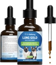 Pet Wellbeing Lung Gold for Cats - Lung Immune Support, Lower Respiratory Health, Open Airways, Normal Respiración, Reishi, Coptis - Veterinaria-Formulated Herbal Suplemento - 2 oz (59 ml)